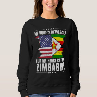 Simbabwischer amerikanischer Patriot stolz zu Haus Sweatshirt