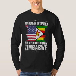 Simbabwischer amerikanischer Patriot stolz zu Haus T-Shirt