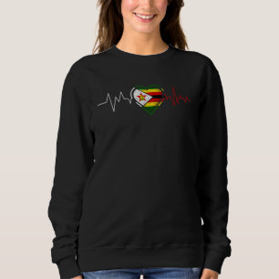 Simbabwischer Herzschlag Simbabwe-Flagge Herren Da Sweatshirt