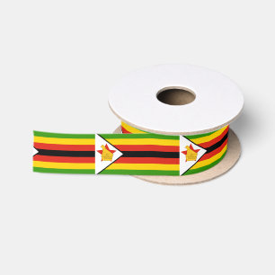 Simbabwisches Flaggenband Satinband