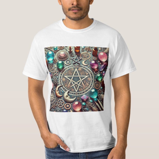 Símbolos de Brujería: Magia y Misterio  T-Shirt (Vorderseite)