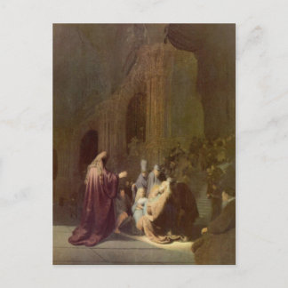 Simeon im Tempel von Rembrandt Postkarte