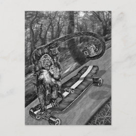 Simeon Skateboard Selfie Postkarte