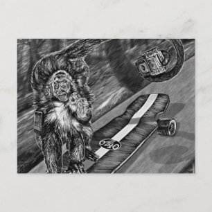 Simeon Skateboard Selfie Postkarte