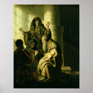 Simeon und Hannah im Tempel, c.1627 Poster