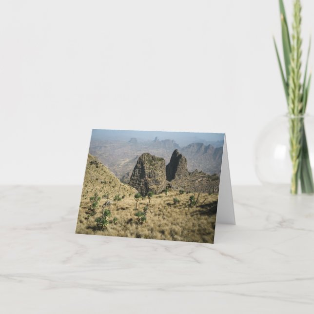 Simien Berge Äthiopien Karte (Vorderseite)