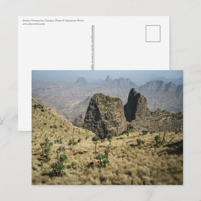 Simien Berge Äthiopien Postkarte (Vorne/Hinten)