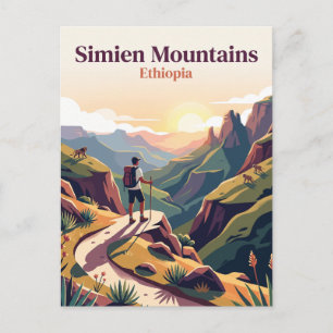 Simien-Berge Äthiopien Postkarte