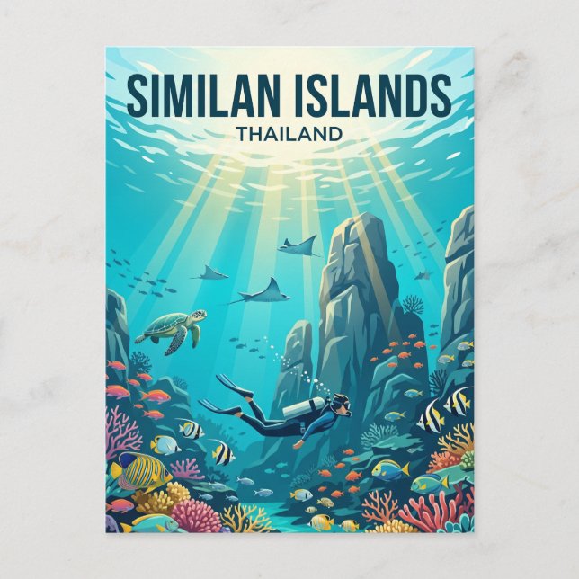 Similan-Inseln Thailand Postkarte (Vorderseite)