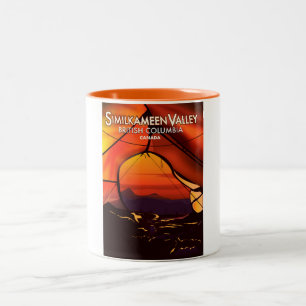 Similkameen Country, Kanada Vintage-Reiseposter Zweifarbige Tasse
