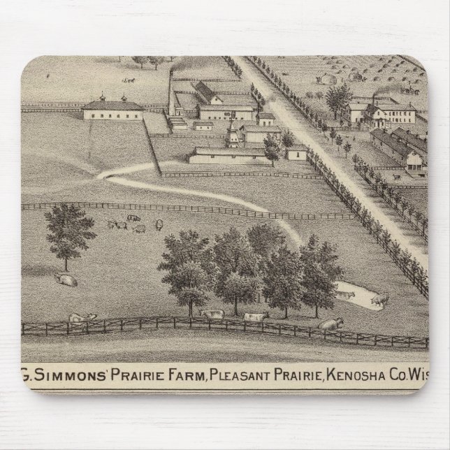 Simmon's Prairie Farm, Kenosha Water Cure Mousepad (Vorne)