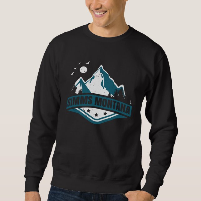 Simms Montana MT Fishing And Hiking  3 Sweatshirt (Vorderseite)