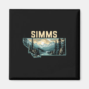 Simms Montana Outdoor Art Retro Wandern Magnet