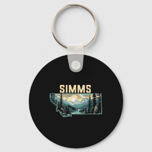 Simms Montana Outdoor Art Retro Wandern  Schlüsselanhänger