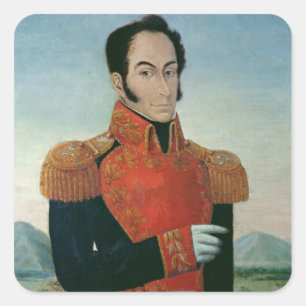Simon Bolivar Quadratischer Aufkleber