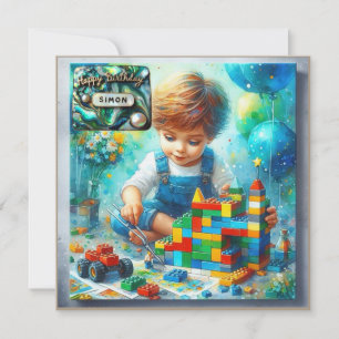 SIMON ~ Happy Birthday ~ Gebäude Bricks ~