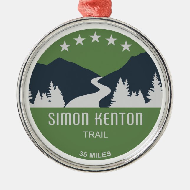 Simon Kenton Trail Ornament Aus Metall (Vorne)