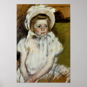 Simone in einem weißen Bonnet Poster