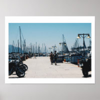 Simon's Town Harbour Pier Yachts Poster