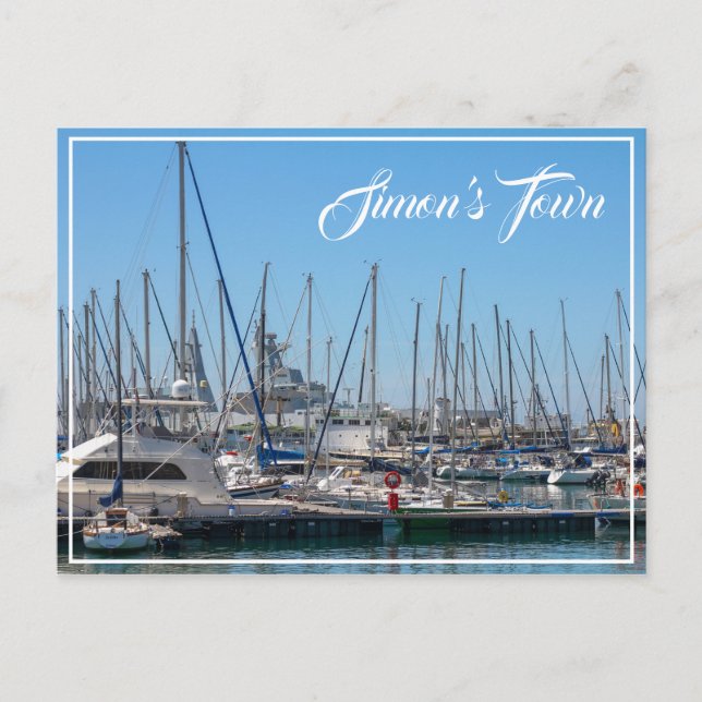 Simon's Town Navy Hafen Südafrika Postkarte (Vorderseite)