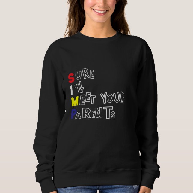 Simp Eboy Meme Nation Primary Colors Sweatshirt (Vorderseite)
