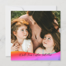 Simple 1 Photo Full Coverage - Script Text Overlay Einladung