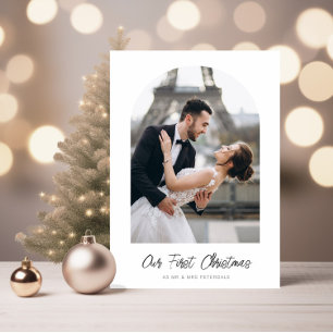 simple 1er Noël mariage faire-part