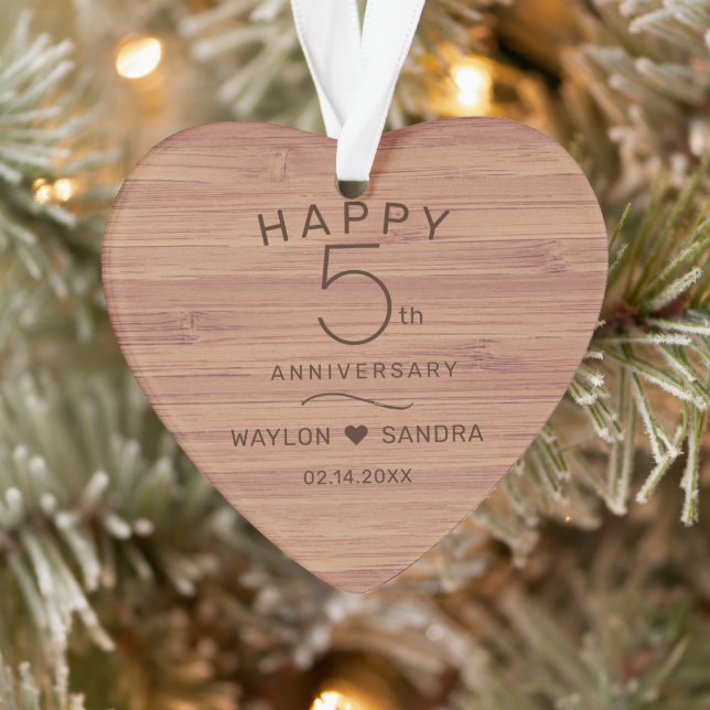 Simple 5ème cadeau de bois Mariage Anniversaire (Arbre)