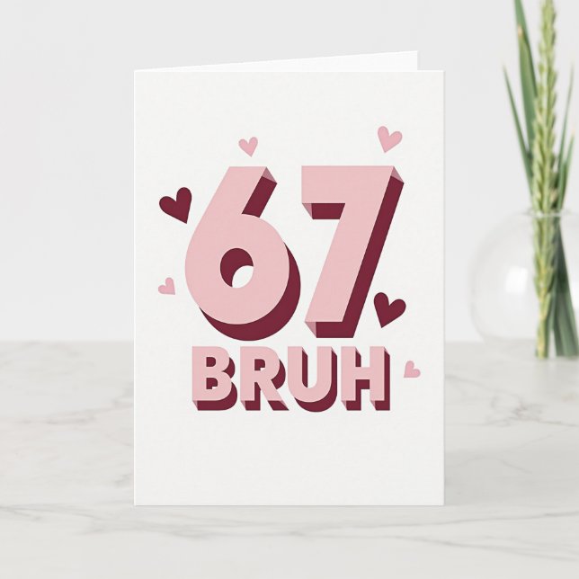 Simple 67 Bruh Card Karte (Vorderseite)