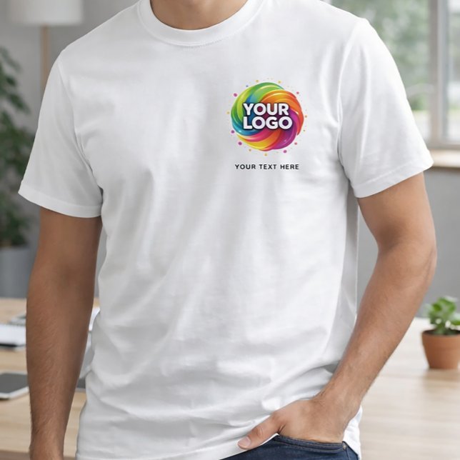 Simple Add Your Logo and Text Business T-Shirt (Von Creator hochgeladen)