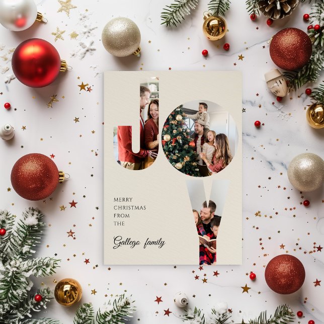 Simple Aesthetic Family Photo Christmas Card Einladung (Von Creator hochgeladen)