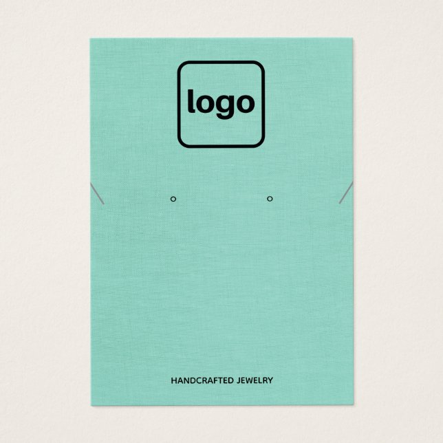 Simple Ajouter Logo Aqua Bleu Écran de collier d'o (Devant)