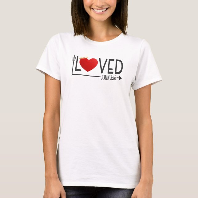 Simple amour Bible Verse Valentine | T-shirt (Devant)