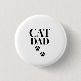 Simple and Cute Cat Dad Button