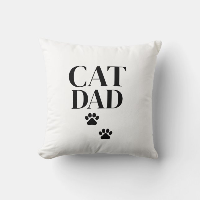 Simple and Cute Cat Dad Kissen (Vorderseite)