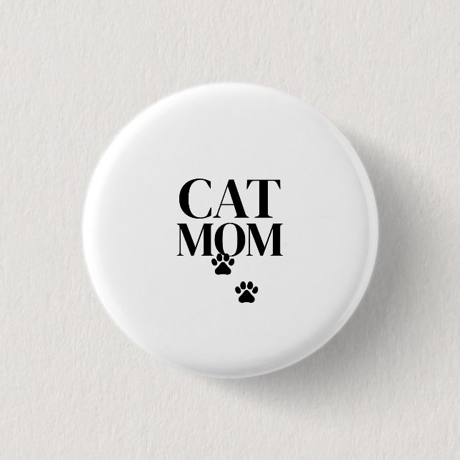 Simple and Cute Cat mom  Button (Vorderseite)