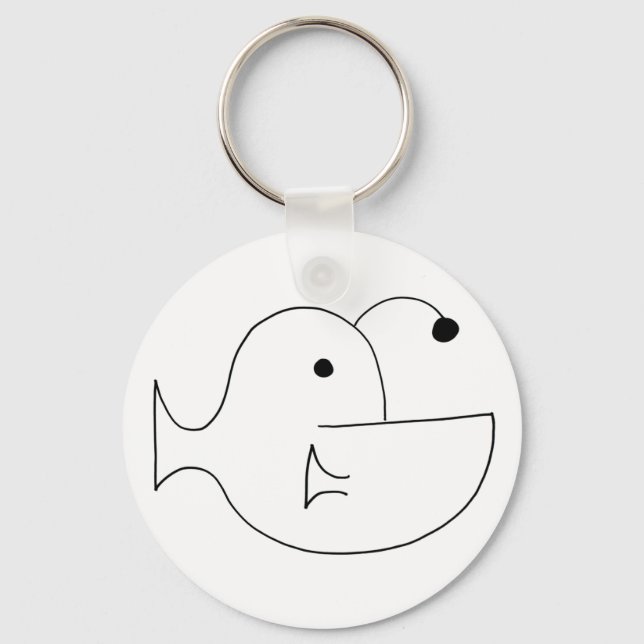 Simple Anglerfish Keychain Schlüsselanhänger (Vorderseite)