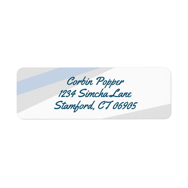Simple Angles Ice Blue Rücksendeadressen-Aufkleber (Vorne)