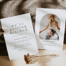 Simple Arc Photo Boho Faire-part de mariage