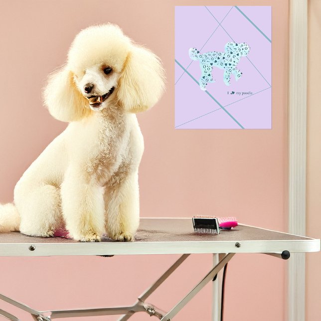 Simple art of poodle‘s silhouette fotodruck (Von Creator hochgeladen)