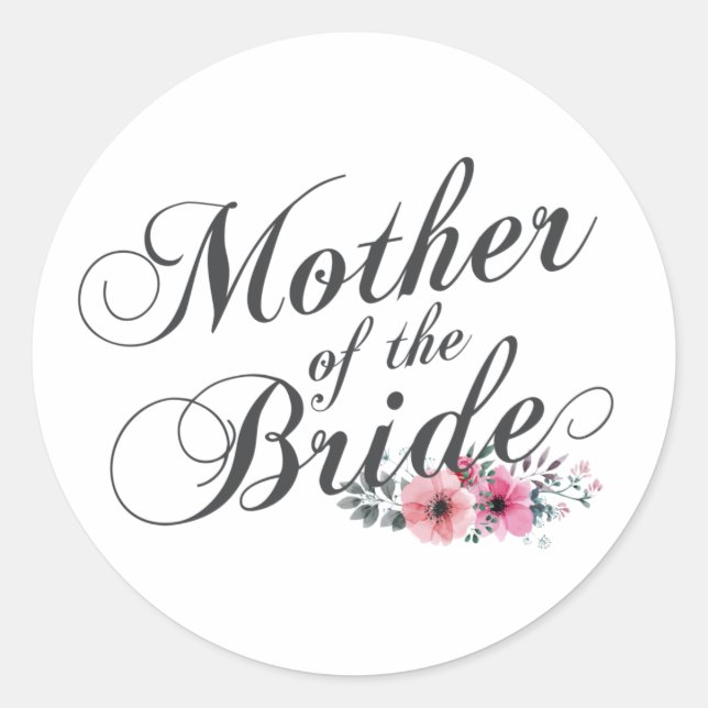 Simple autocollant Mariage de la mère de la mariée (Devant)