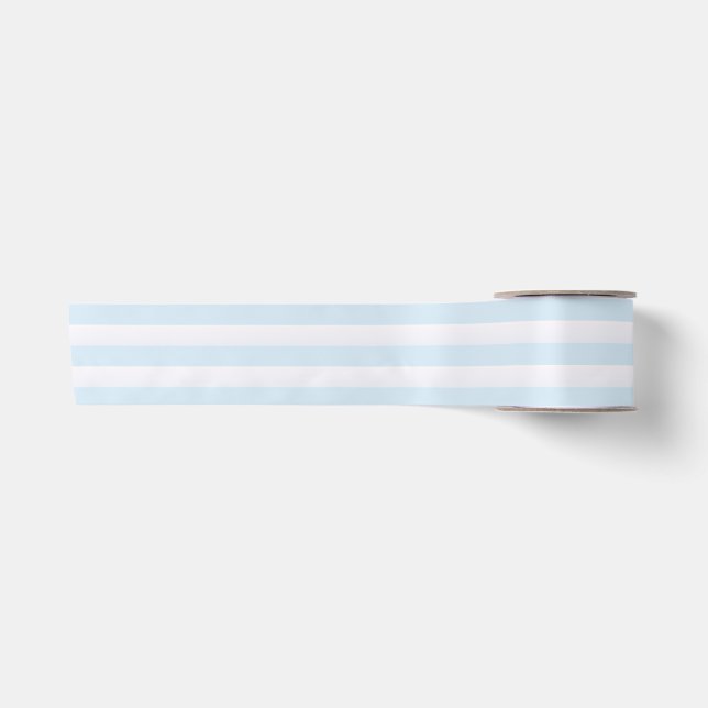 Simple Azure French Stripe Satinband (Vorderseite)