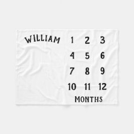 Simple Baby Milestone Monthly Baby Blanket Fleecedecke