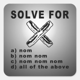 Simple Bacon Math Quadratischer Aufkleber