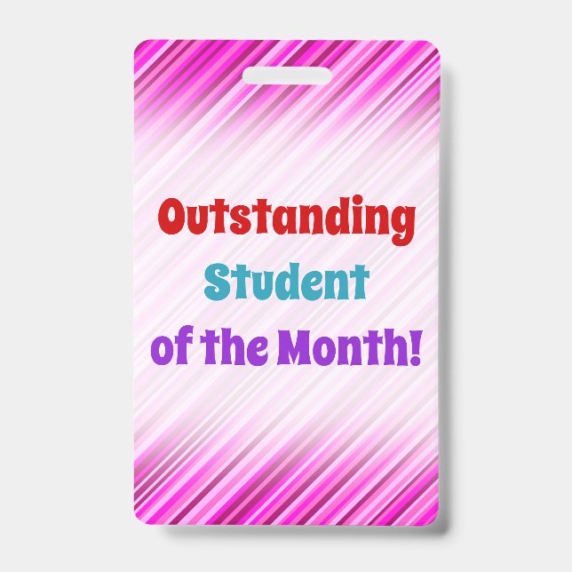 Simple Badge "Étudiant exceptionnel du mois !" (Avant)