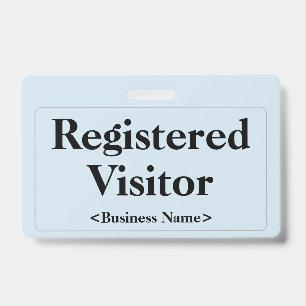 Simple badge "Visiteur enregistré"