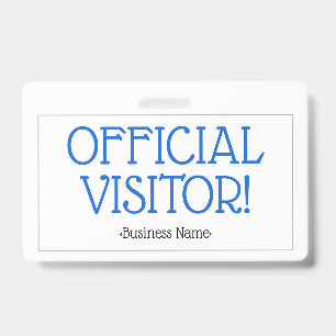 Simple badge "VISITEUR OFFICIEL !"