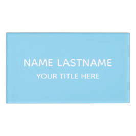 Simple Basic Sky Blue Minimal Modern  Namenschild