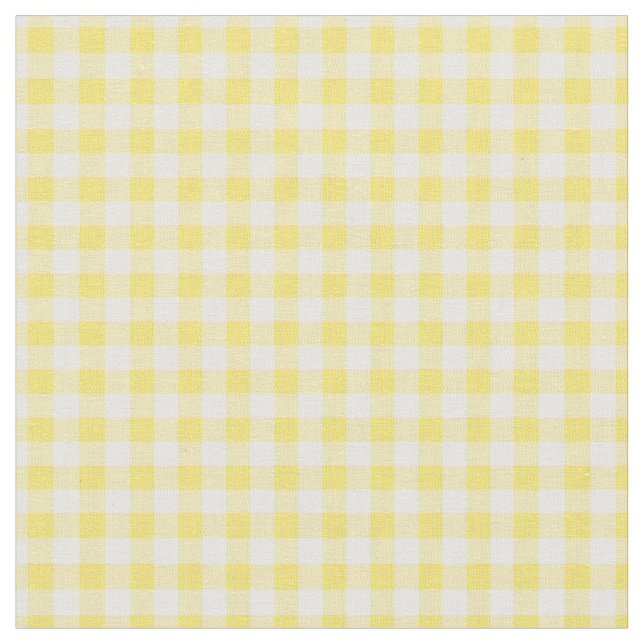 Simple Basic Sunny Yellow Gingham Stoff (Nahaufnahme)