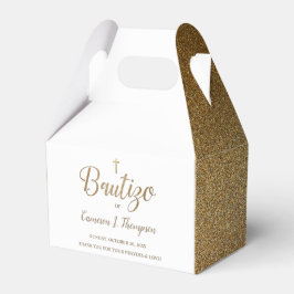 Simple Bautizo Gold White Cross Spanisch Vielen Da Geschenkschachtel